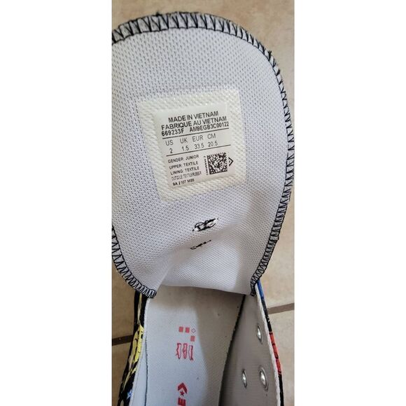 vans junior colorful dinosaur sneaker size 2 high top - Picture 6 of 6